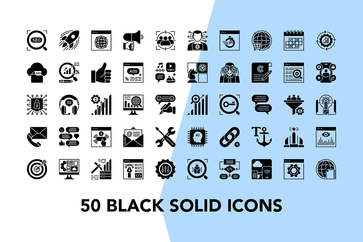 200 SEO Vector  Icon Set, an Icon by Genestro Shop (Photo 3 of 5)