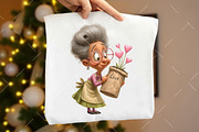 Whimsical Valentine Grandma Clipart, an Illustration by OK Design (Thumbnail 4 of 6)