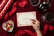 Valentine's Day Card Mockup Bundle, a Product Mockup by Wildfield Studio (Thumbnail 9 of 9)