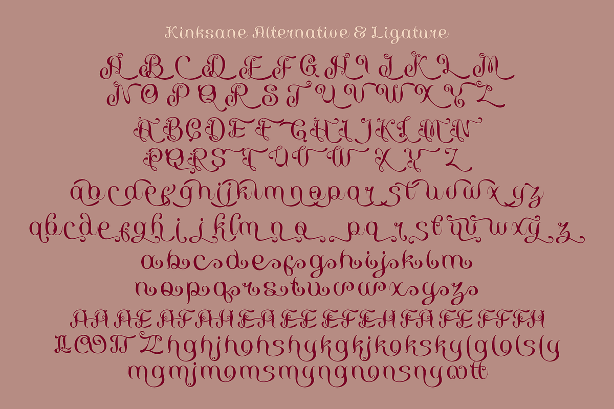 Kinksane Classic Script, a Script Font by madeDeduk (Photo 9 of 10)