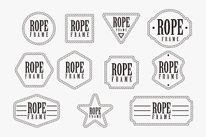 Set of Rope frame badge emblem logo, a Branding & Logo Template by DOMHOUZE