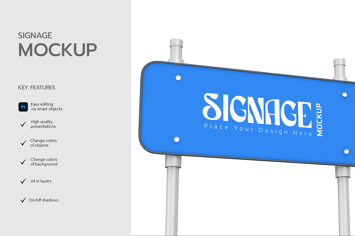 Street Direction Mockup Template, a Product Mockup by graphypix (Photo 2 of 4)