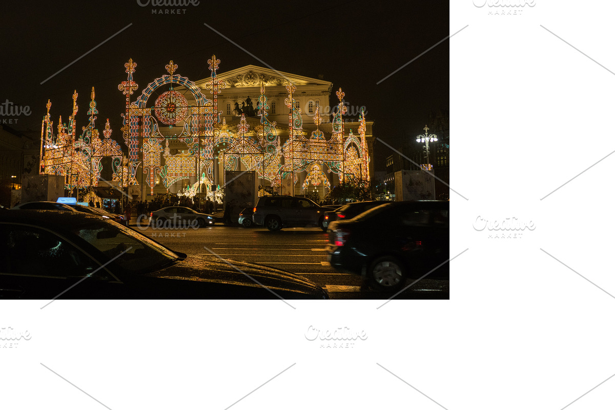 festive illumination at the Bolshoi Theater in Moscow, an Architecture Photo by KAA (Photo 1 of 2)