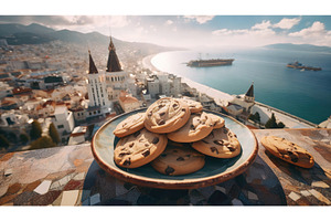 A plate of delicious chocolate chip, a Holiday Photo by Igor Tichonow