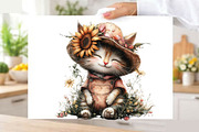 Whimsical Summer Cat Clipart Bundle, an Illustration by SVGArt (Thumbnail 7 of 9)