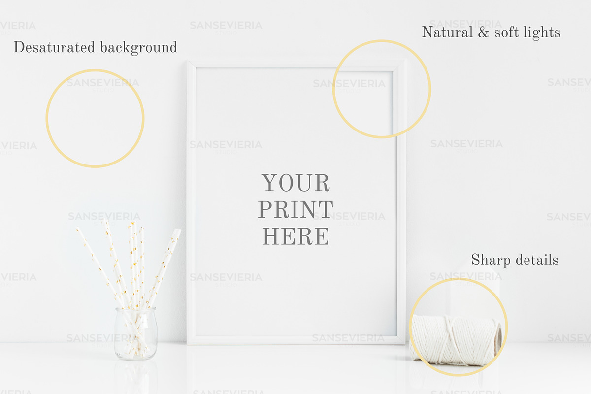 30x40 print mockup white frame 3:4, a Print Template by Grace White (Photo 4 of 4)