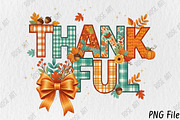 Thankful PNG Fall Sublimation Design, a Seasonal Illustration by Rose Art (Thumbnail 1 of 4)