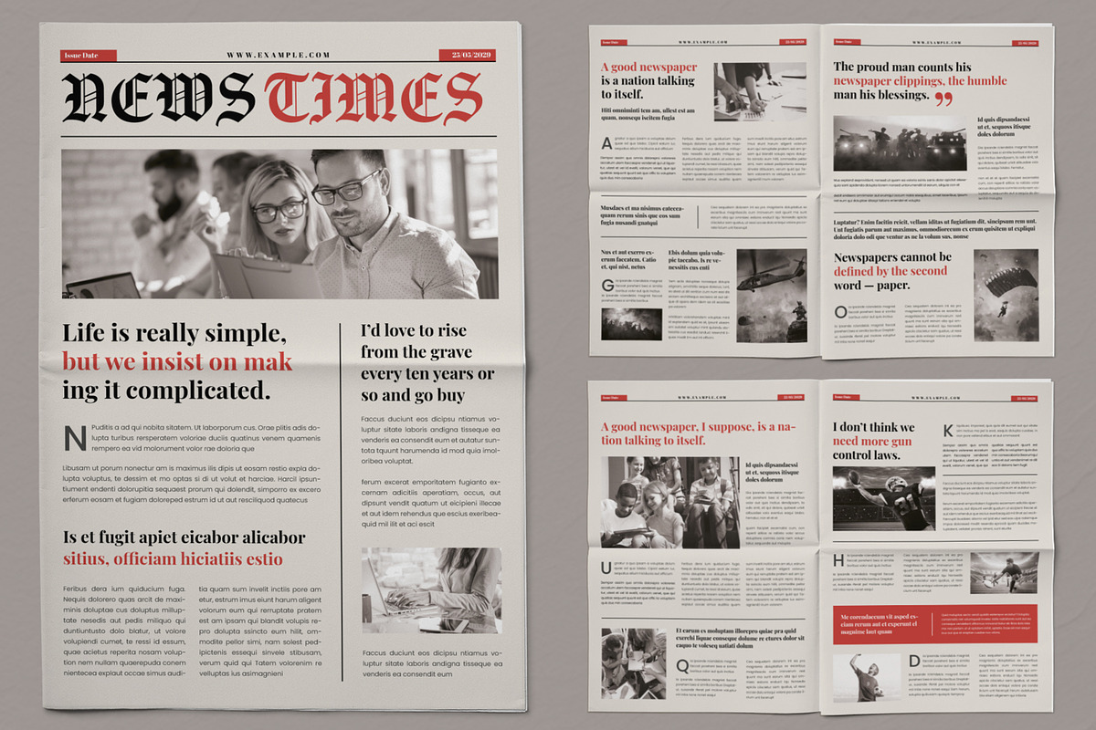 Newspaper Layout, a Magazine Template by ContestDesign (Photo 1 of 3)