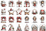 Whimsical Christmas Clipart Bundle, an Illustration by DreamPrint404 (Thumbnail 6 of 6)