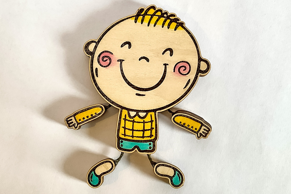 Movable Doll SVG for Laser Cutting, an Object Graphic by Bubert Art (Photo 8 of 8)