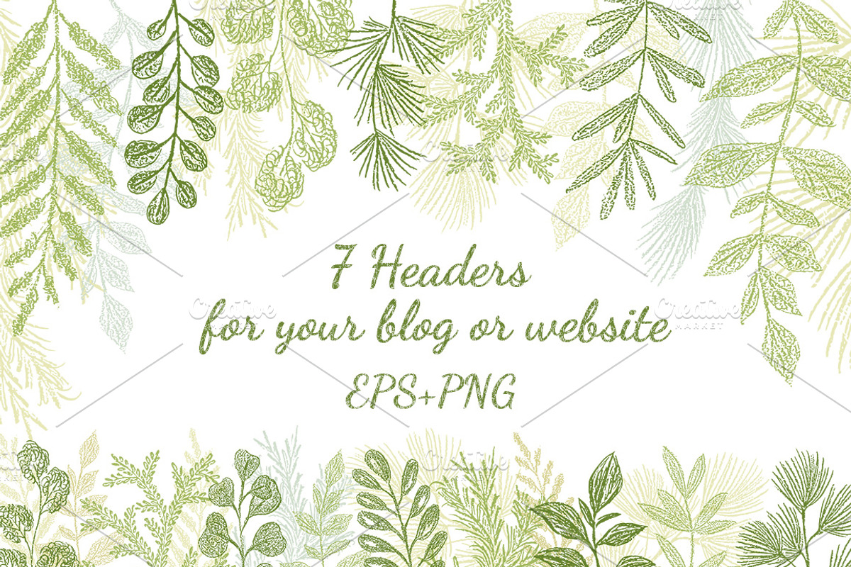 Leaves Branches & Herbs Fresh Doodle, a Decorative Illustration by antuanetto (Photo 6 of 11)