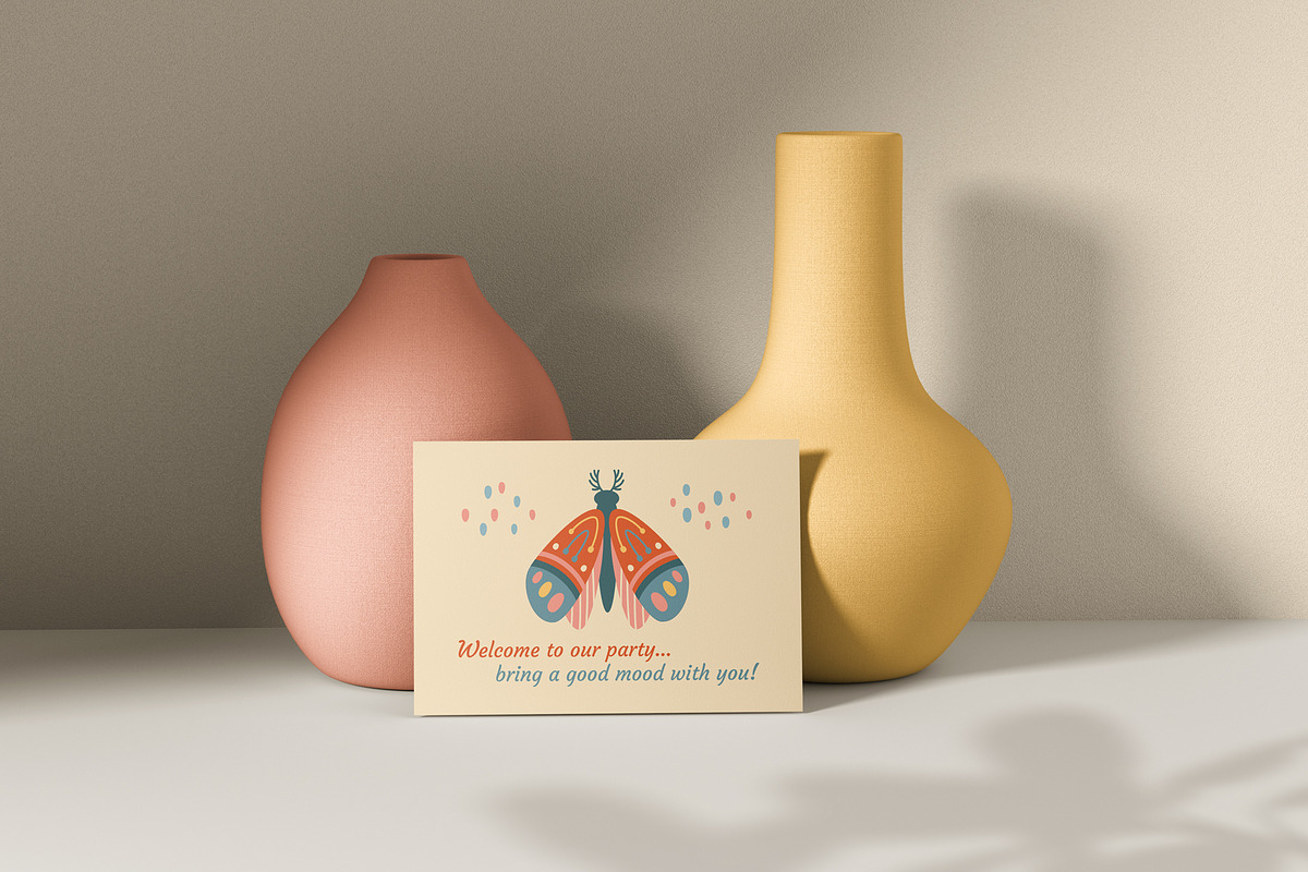 Boho butterfly Fantasy bohemian moth, an Animal Illustration by Neliakott ♥ (Photo 3 of 9)