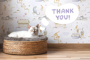 Cats Funny Toys Watercolor Clip art, an Animal Illustration by Elena Malgina Clipart (Thumbnail 17 of 19)