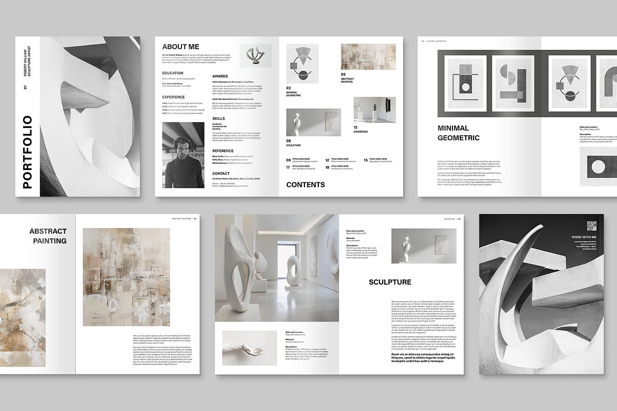 Minimalist Art Portfolio Template, a Brochure Template by BrandPacks (Photo 3 of 7)