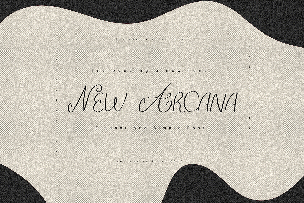 New Arcana | Minimalist Cursive Font, a Handwritten Font by Ashiya Pixel (Photo 7 of 9)