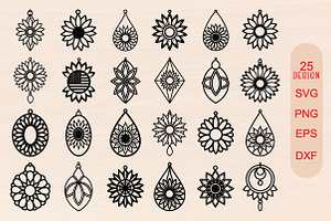 Summer Wood Earring SVG Bundle, an Object Graphic by jannatulpakhi