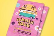 Summer Hippies Tour Flyer, a Flyer Template by Guuver (Thumbnail 2 of 3)