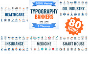 Set Typography Banners, an Education Illustration by TAlex (Thumbnail 1 of 6)