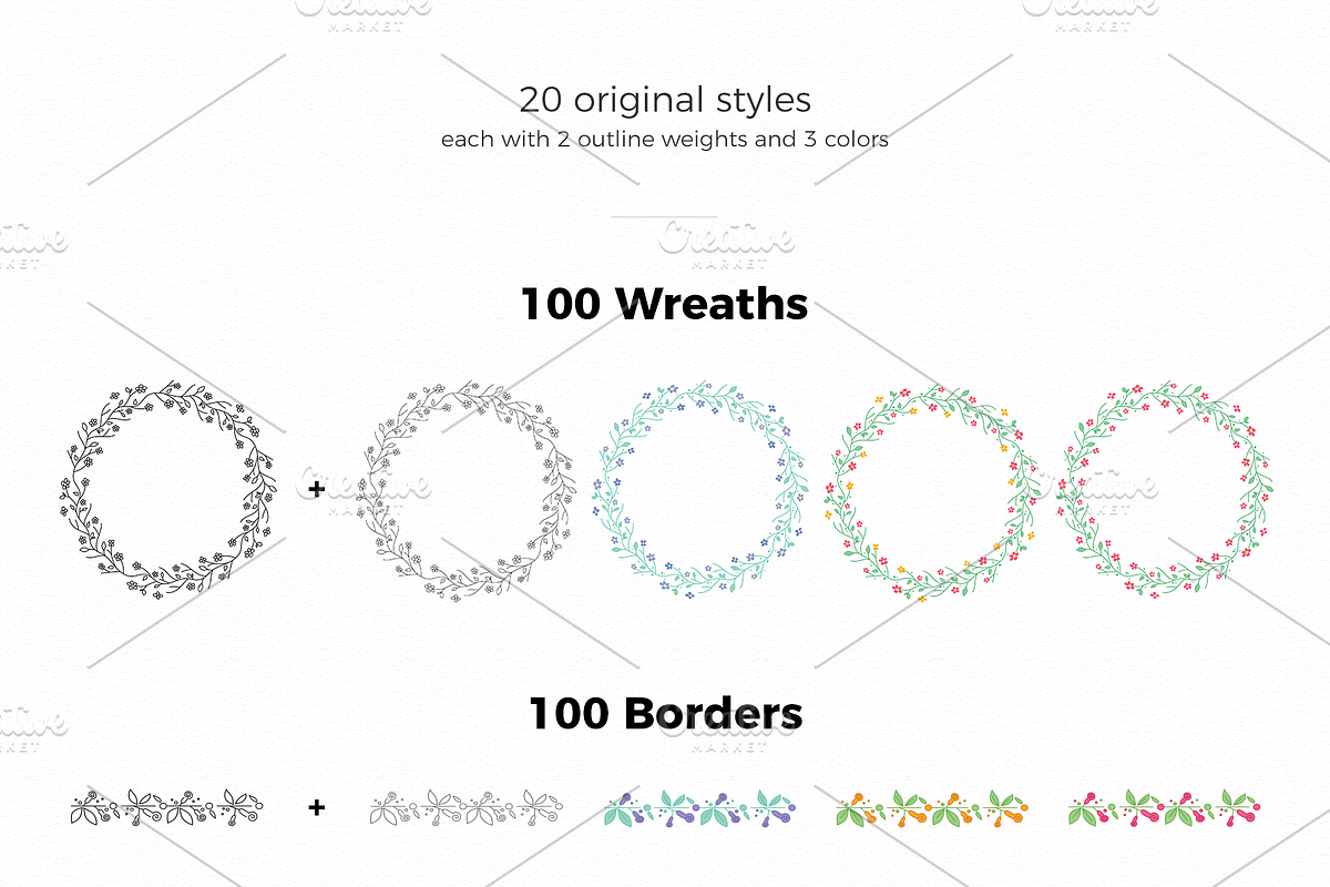 Junik Wreaths & Borders, a Work Illustration by Junik Studio (Photo 3 of 4)