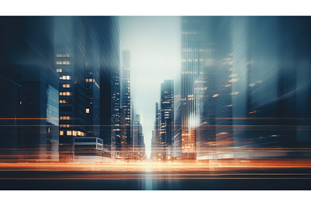 abstract blurry building city, a Transportation Photo by pikepicture