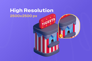 Movie & Cinema 3D Icon Pack