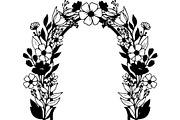 Floral Heart Circle WreathBlack Set, a Seasonal Illustration by Designer_Momina (Thumbnail 14 of 18)