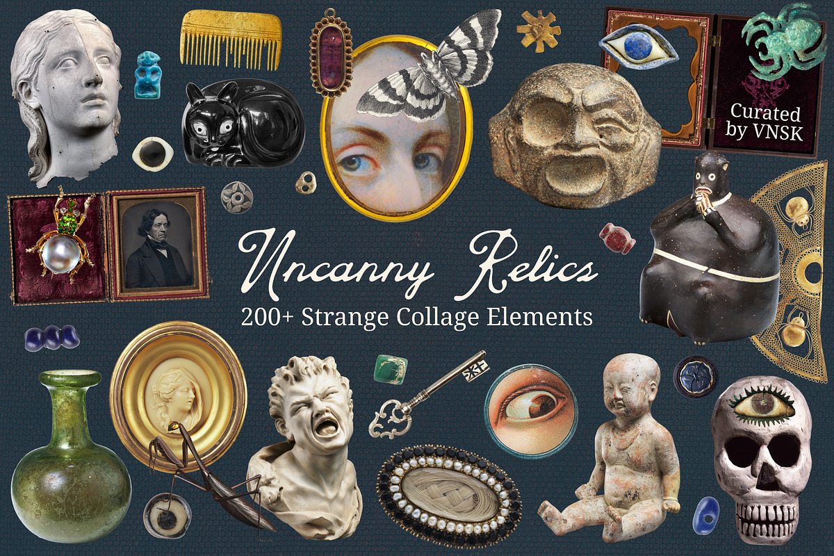 Uncanny Relics: Collage Elements, an Object Graphic by Anastasiia VNSK (Photo 1 of 19)