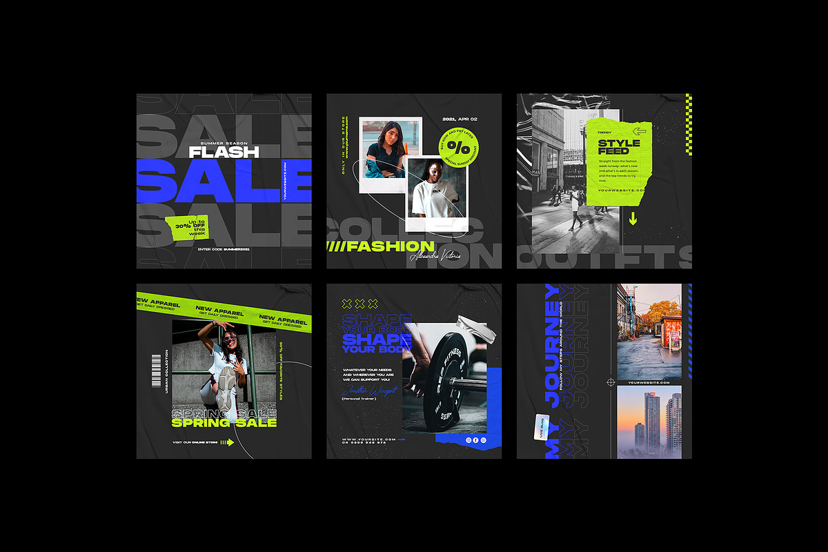 Downtown Instagram Kit, a Social Media Template by Imagination Area (Photo 3 of 8)