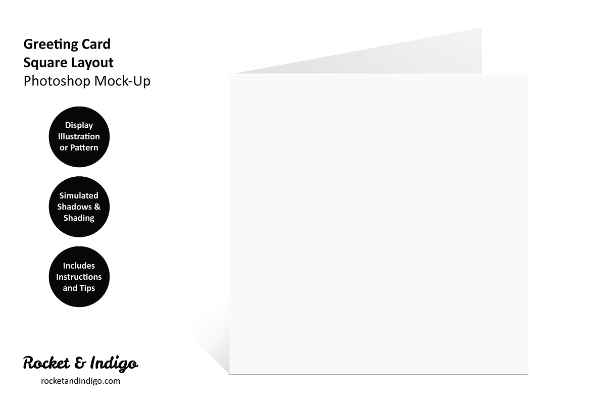 Greeting Card Photoshop Mock-Up 1, a Print Template by Rocket & Indigo (Photo 3 of 3)