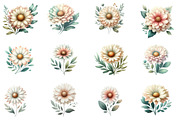 Whimsical Spring Daisy Flower Clipar, an Illustration by Designworld (Thumbnail 2 of 4)