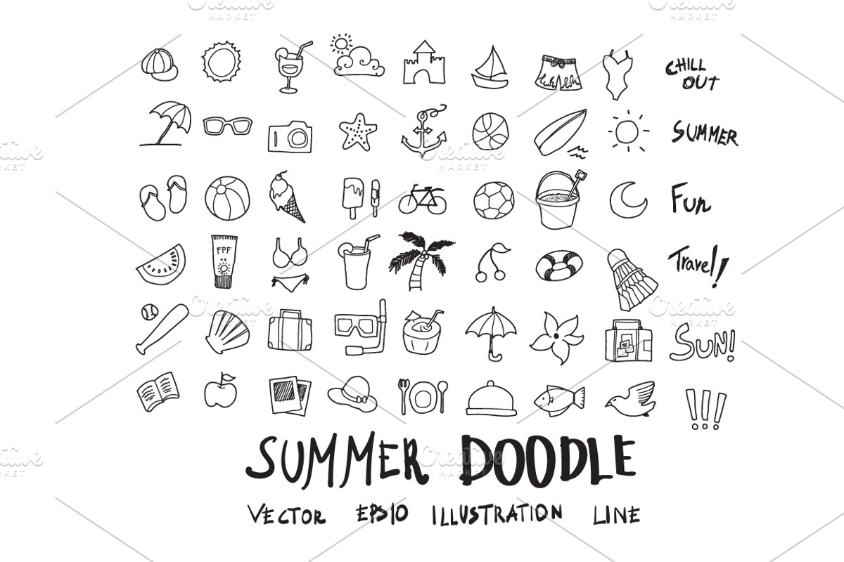 871 Hand Draw doodle icons set, an Outline Icon by TKDoodle (Photo 14 of 19)
