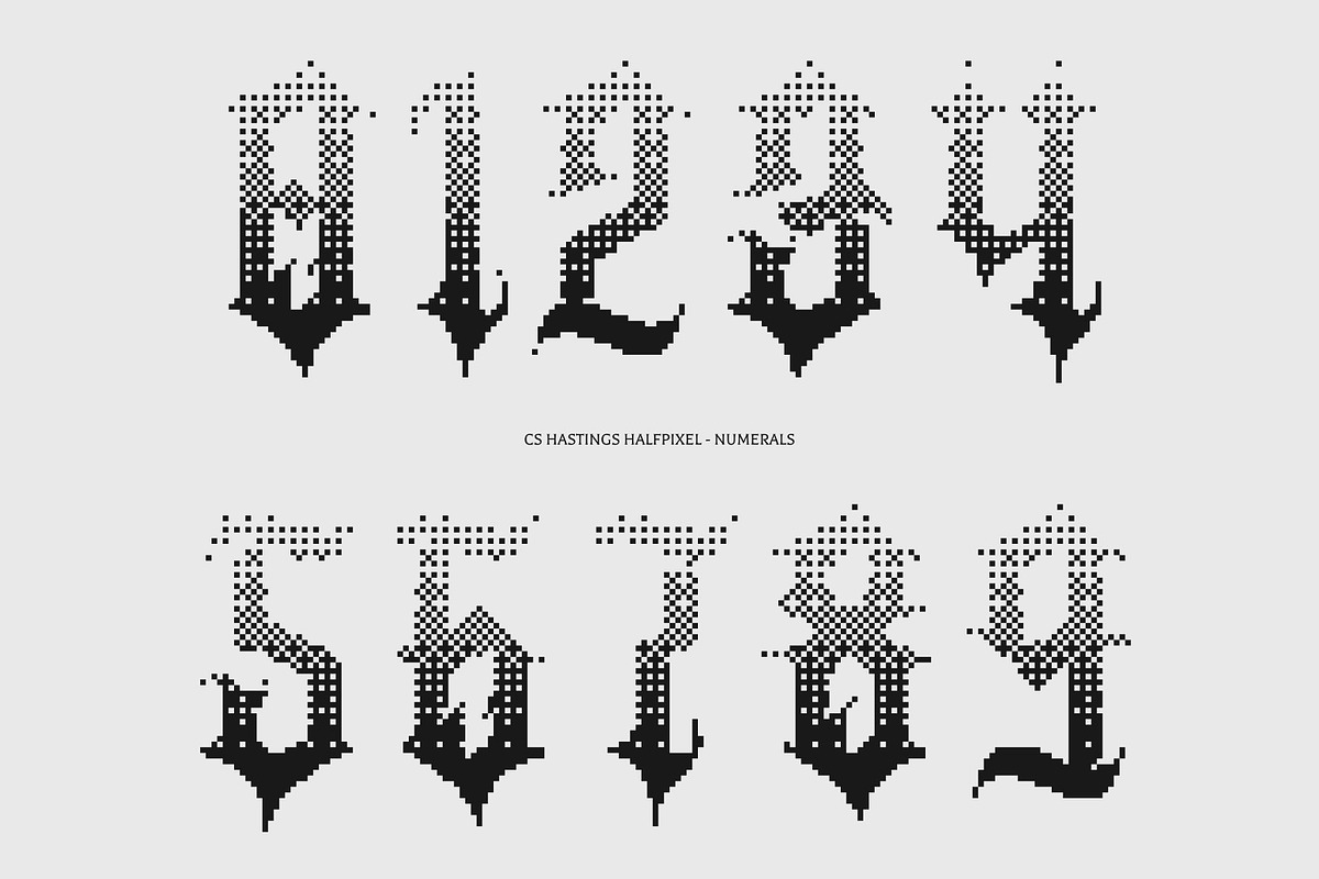 CS Hastings Halfpixel, a Blackletter Font by Craft Supply Co. (Photo 6 of 8)