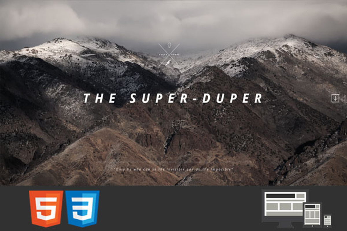 Super-Duper HTML One Page Template, a Landing Page Template by earthquake (Photo 2 of 6)