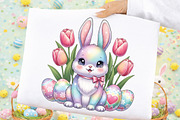 Floral Coquette Easter Bunny PNG, an Illustration by Black Bird Studio (Thumbnail 1 of 3)