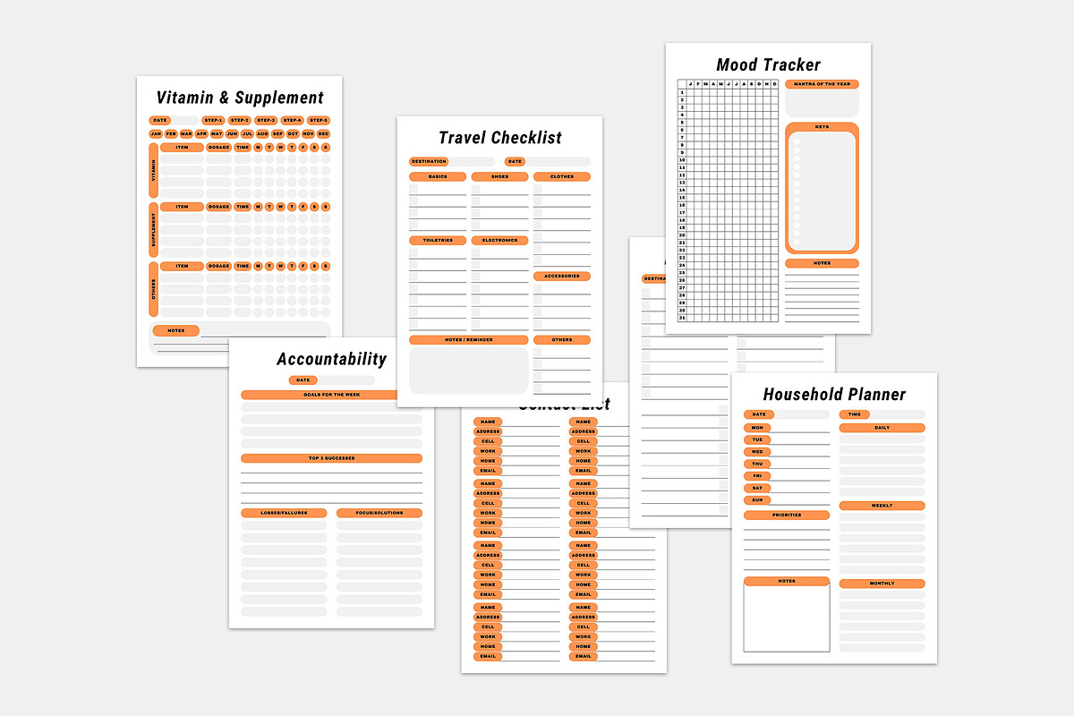 MOM'S Planner Bundle Template, a Stationery Template by MNT-Creator (Photo 2 of 6)