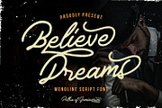 Believe Dreams - Retro Monoline Font, a Script Font by Pollux of Geminorum (Thumbnail 1 of 9)