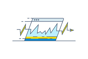 Website speed loading time icon, a Technology Illustration by cgtailor