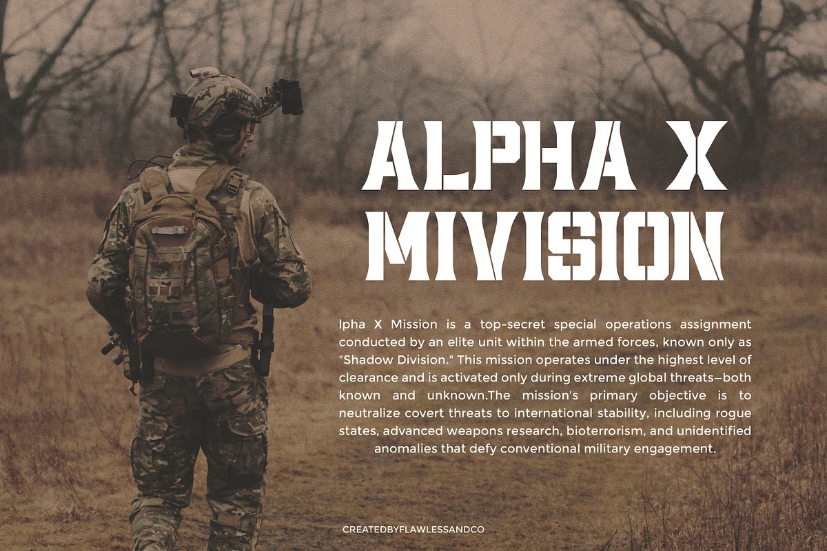 Gunsman - Millitary Display Serif Fo, a Font by Flawless And Co (Photo 5 of 10)