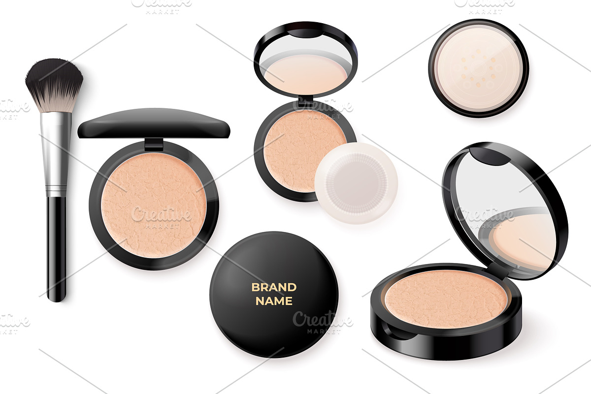Realistic cosmetic powder. Cushion, an Object Illustration by Stock-Smart-Start
