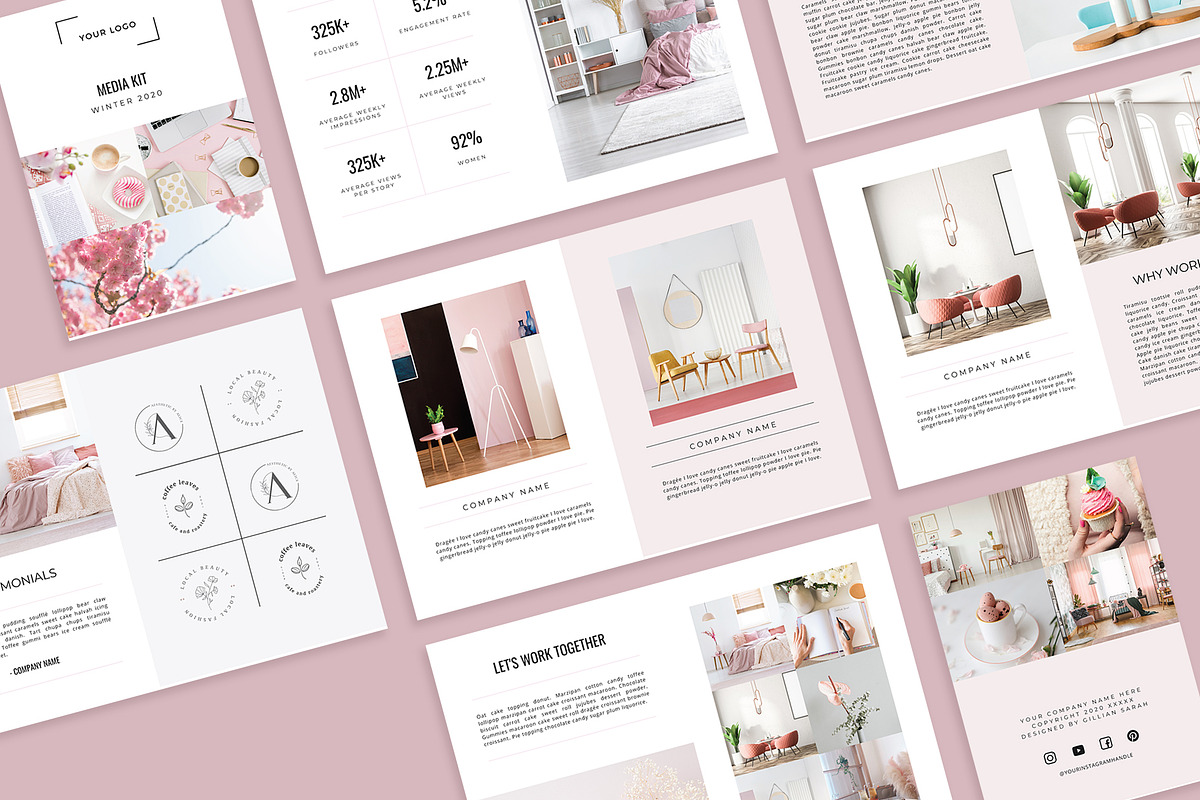Kylie CANVA Media Kit, a Magazine Template by Gillian Sarah (Photo 1 of 10)