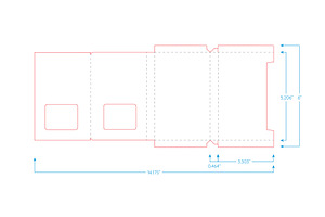 Card Box W Window Mockup Template