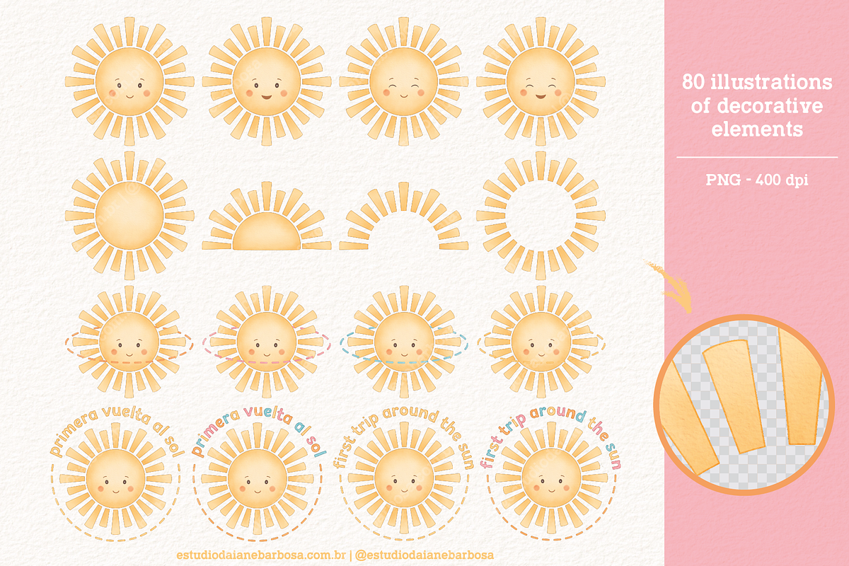 First Trip Around the Sun (Candy), an Illustration by Estudio Daiane Barbosa (Photo 2 of 9)