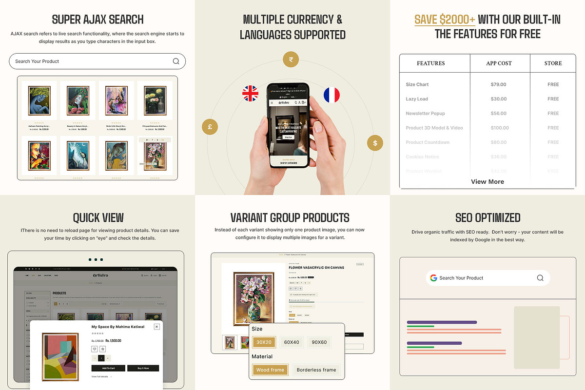 Art Painting | Shopify Theme, a Shopify Template by LogicGo Shopify Experts (Photo 4 of 4)