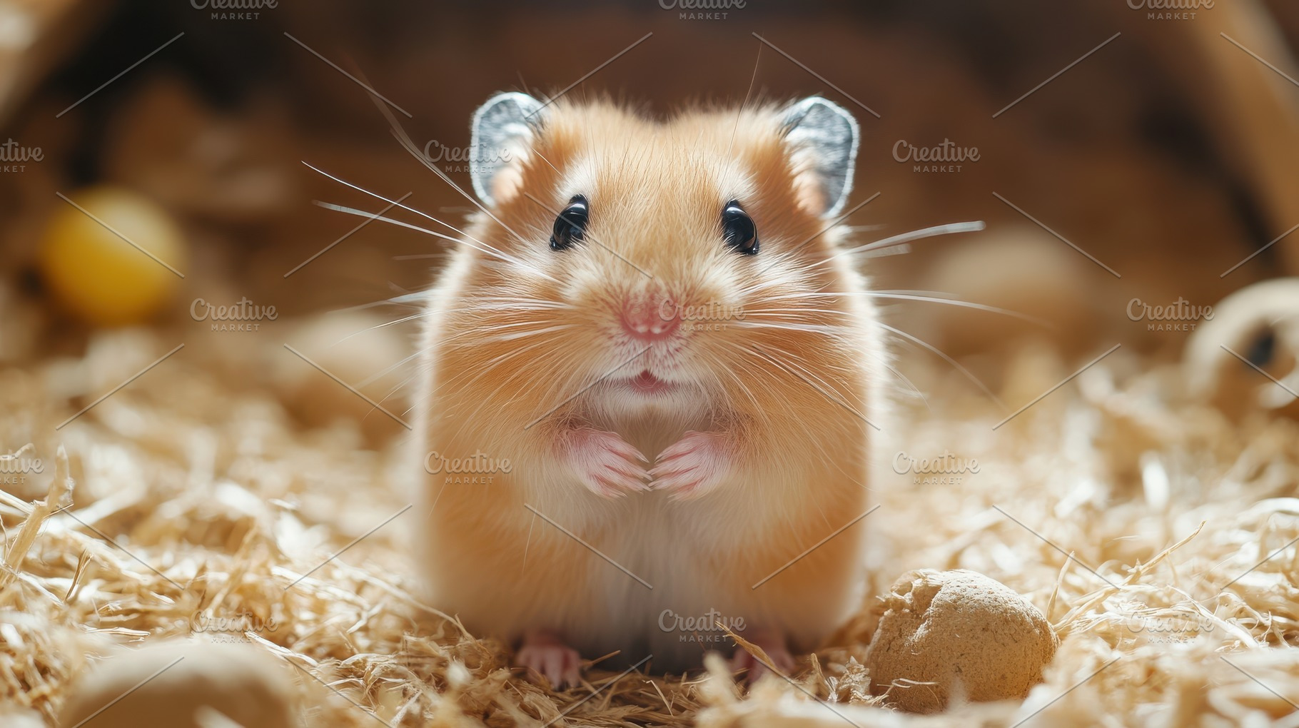 Adorable hamster with expressive eye, an Animal Photo by Pixeness Studio