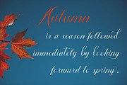 Autumn, a Script Font by Funtype (Thumbnail 6 of 9)