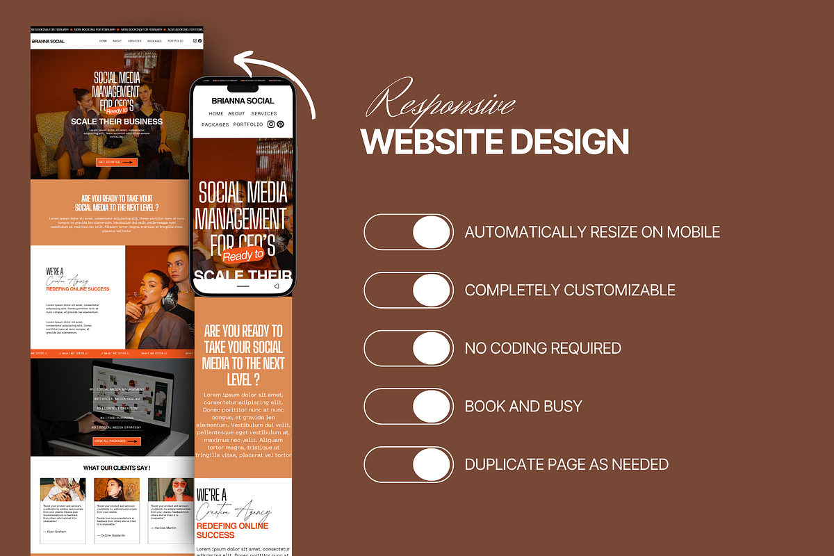 Social Media Manager Canva Website, a Landing Page Template by My Template Studio (Photo 7 of 11)