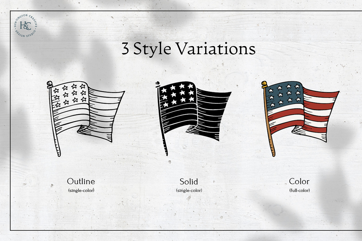 4th of July Hand Drawn Images, a Seasonal Illustration by H&C Drawings & Designs (Photo 2 of 15)
