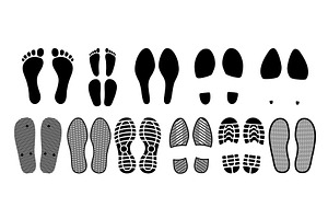 Shoe Footprints, Foot Sole Prints