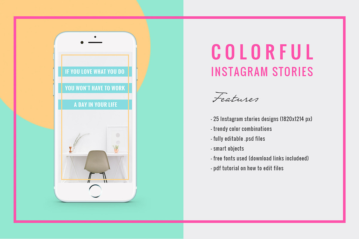 COLORFUL Instagram Stories, a Social Media Template by NordWood (Photo 3 of 10)