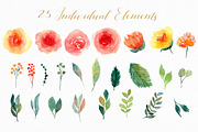 Sunny - Watercolor Floral Clipart, a Decorative Illustration by wulano (Thumbnail 6 of 6)